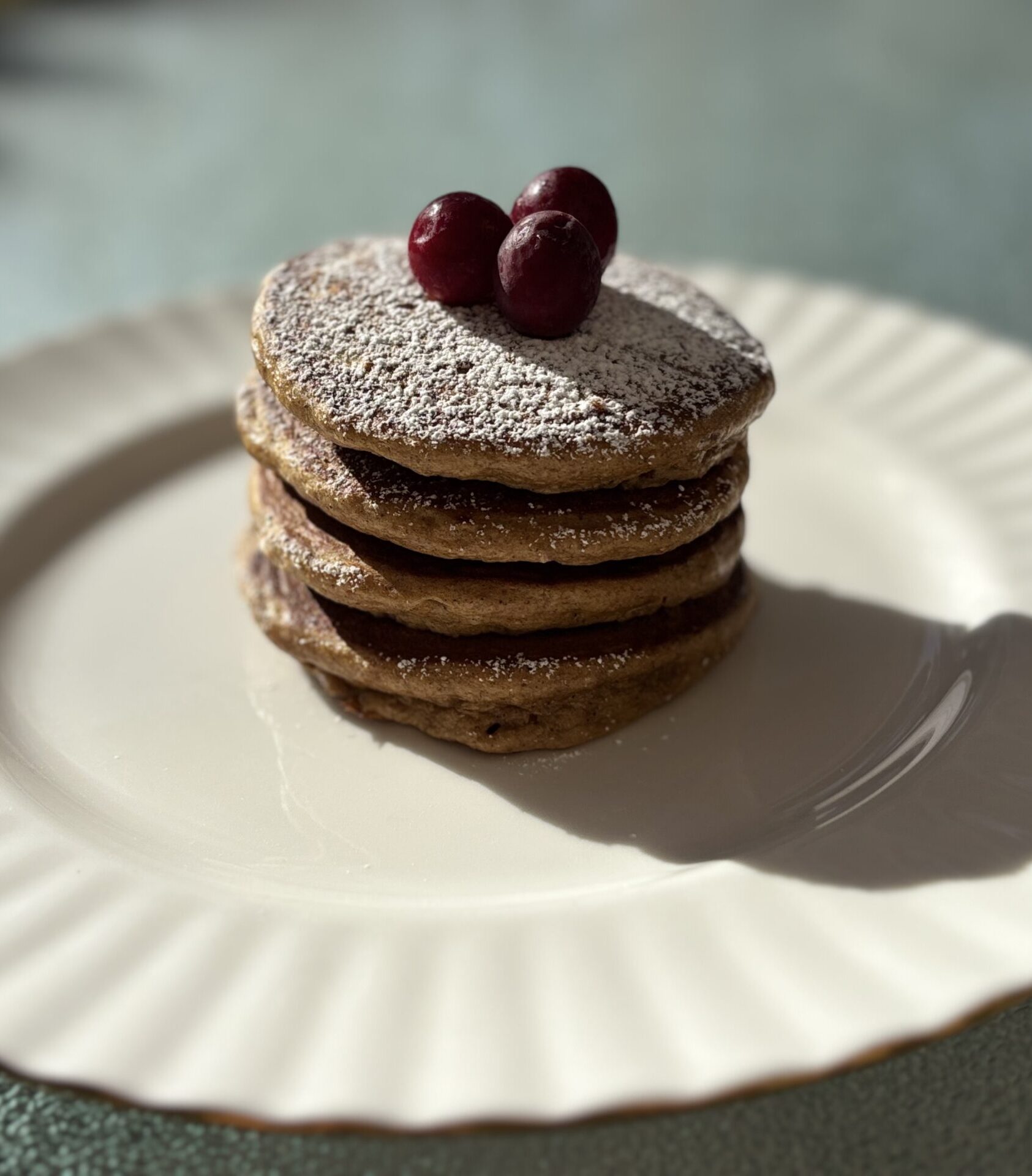 Stack of pancakes on a plate