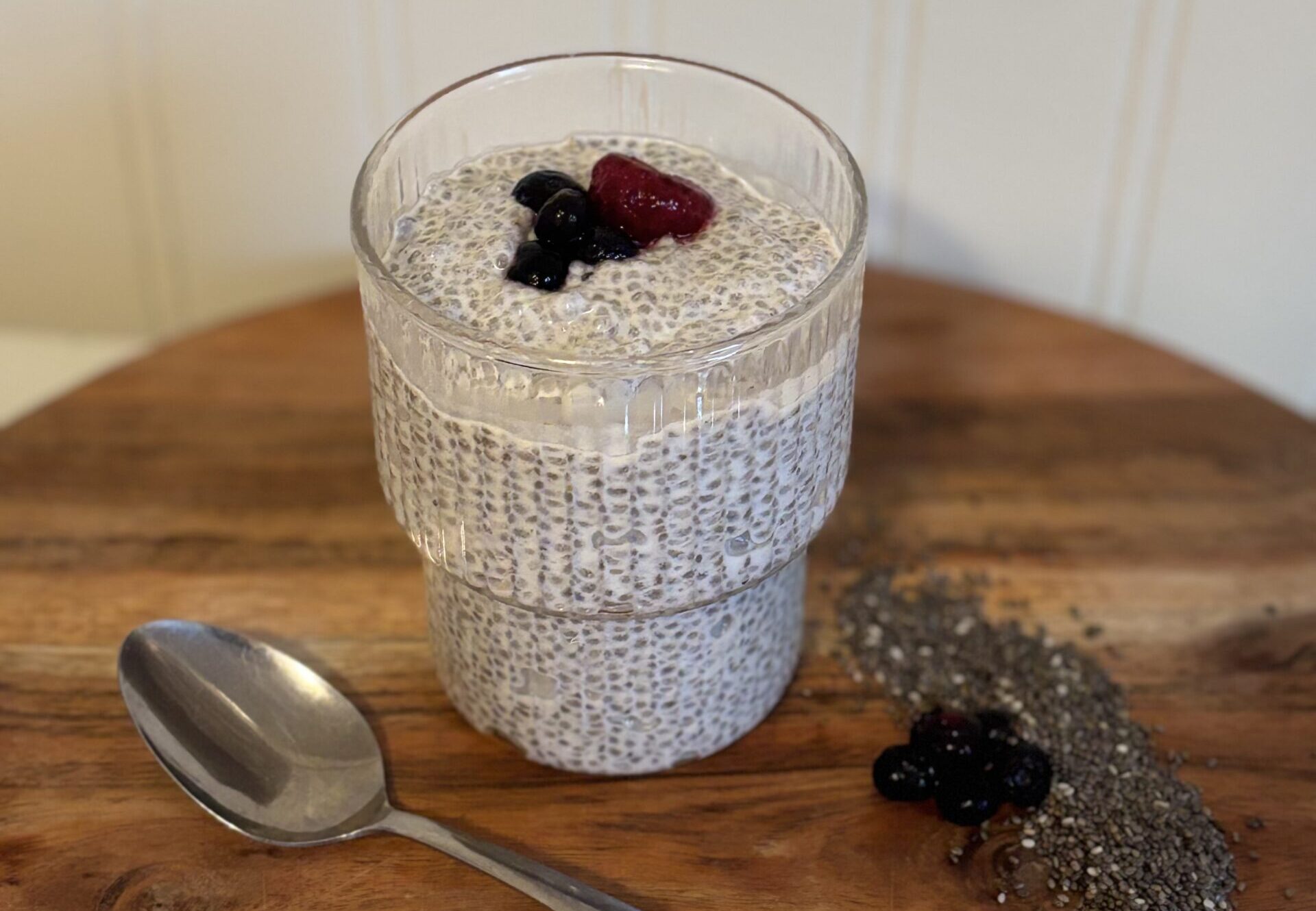 Cup of chia pudding