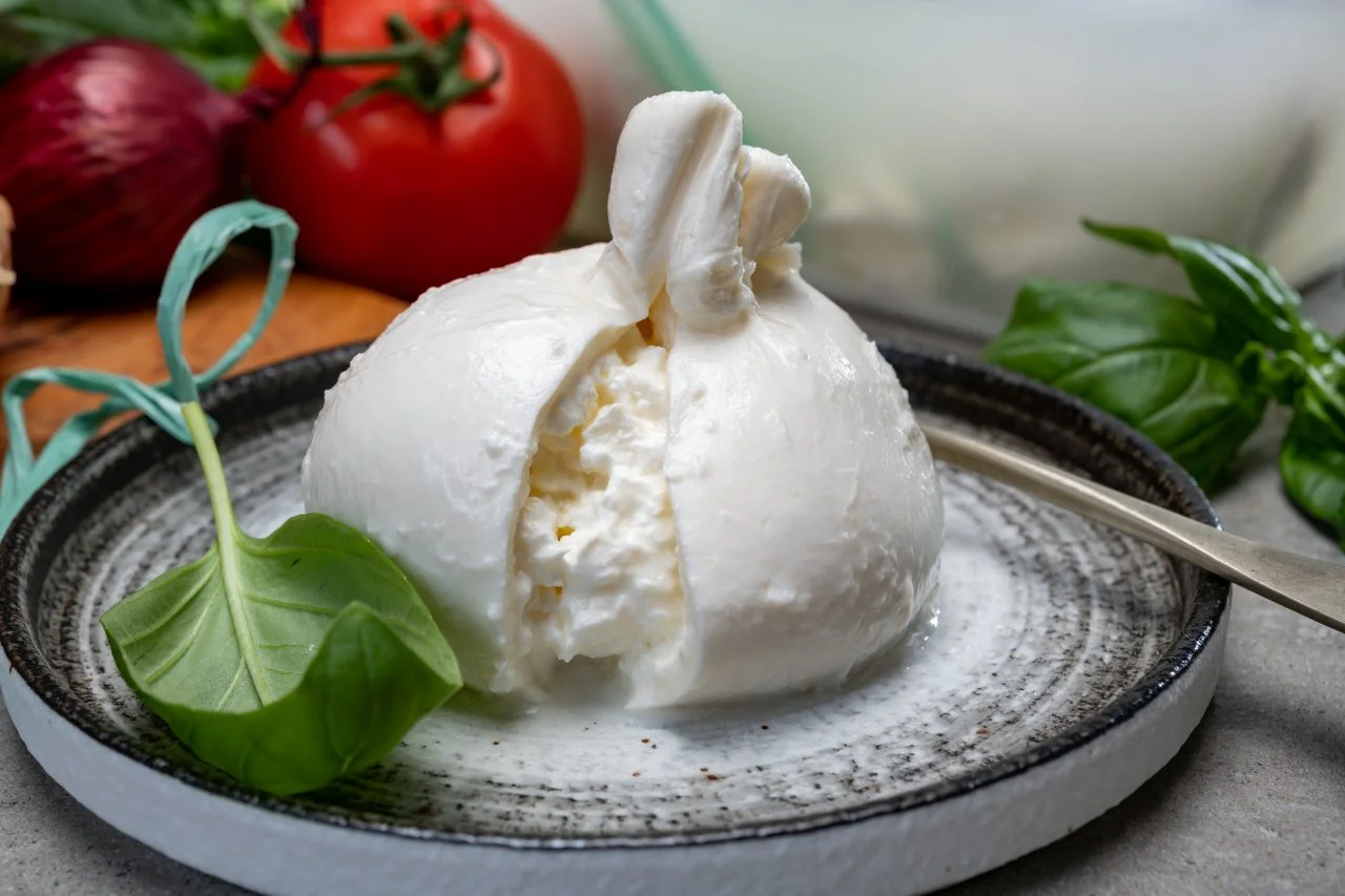 round of burrata cheese