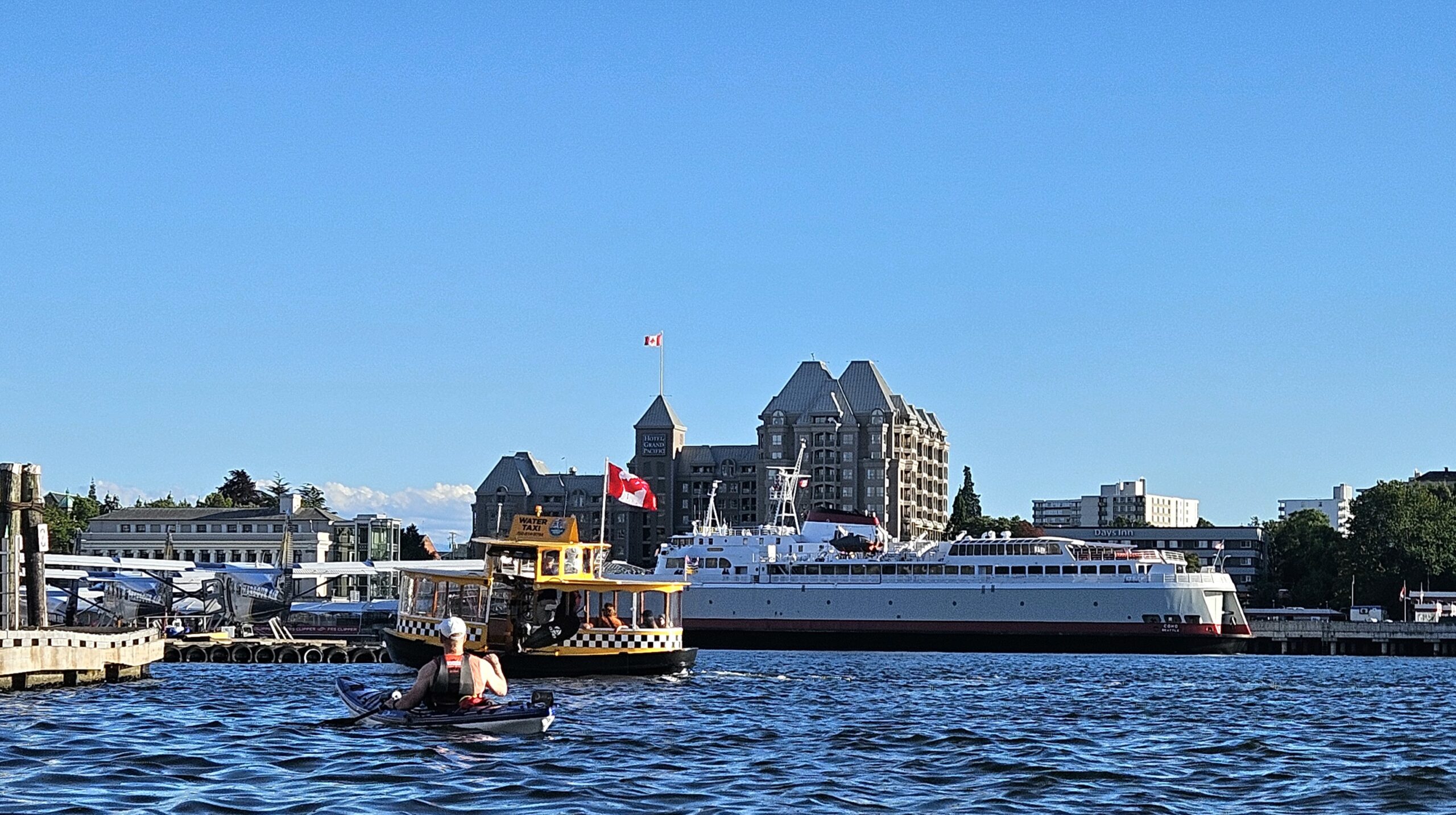 Kayaking in the inner harbour