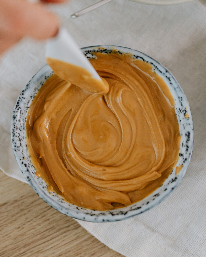 bowl of peanut butter