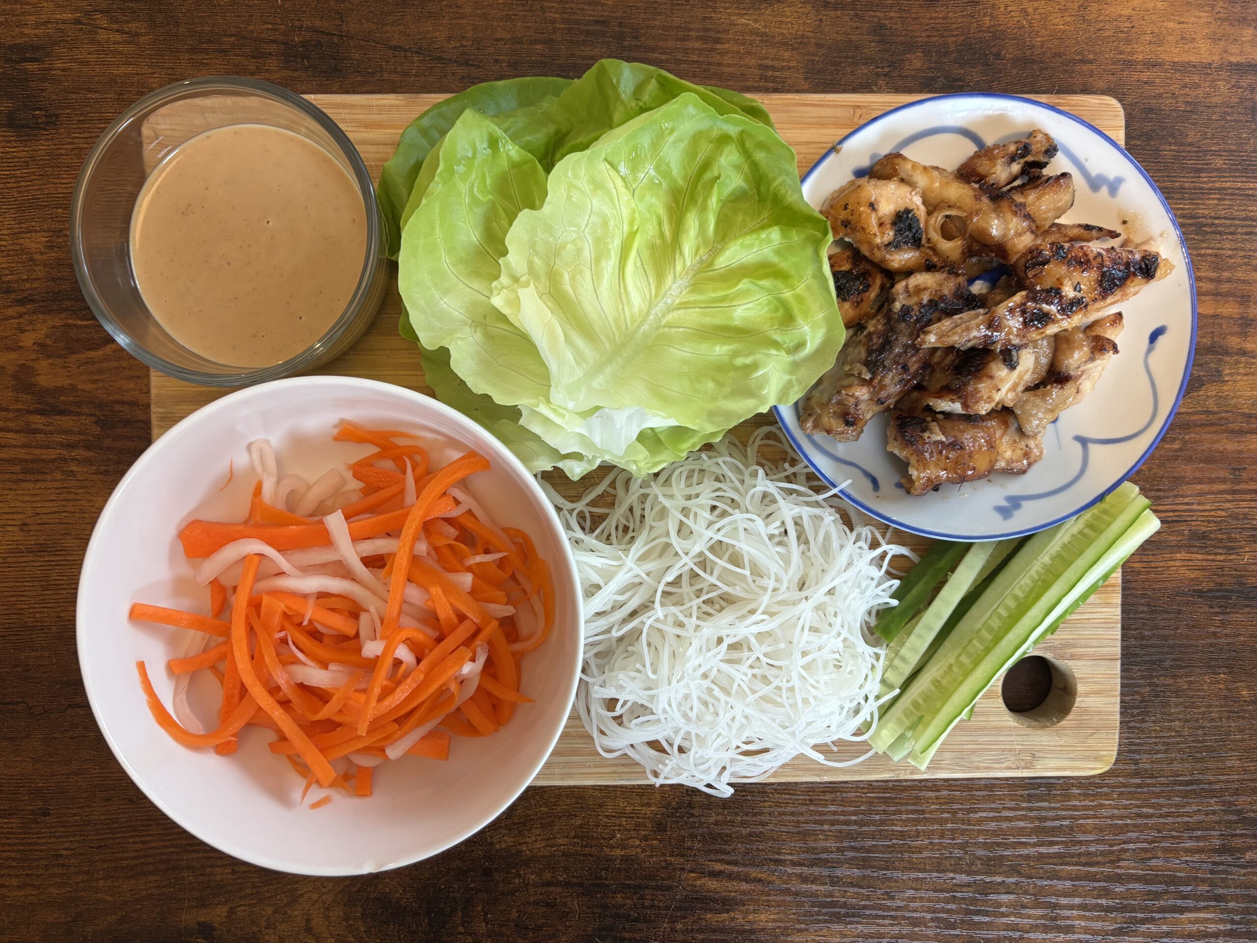 Ingredients for lettuce wraps