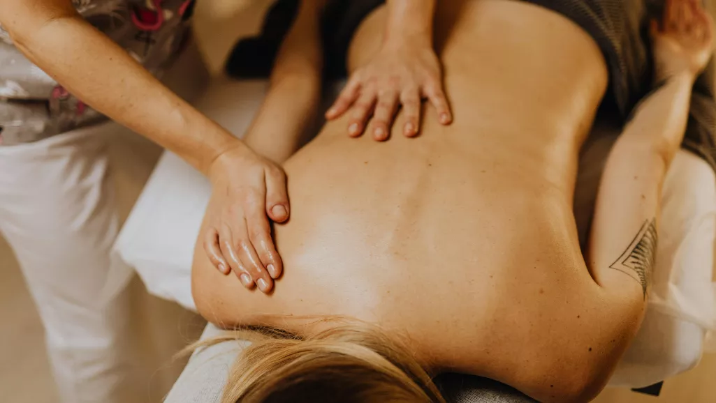 Person getting a massage