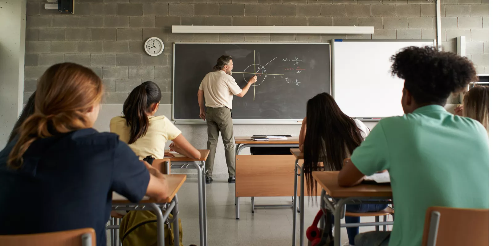Teacher instructing in a classroom