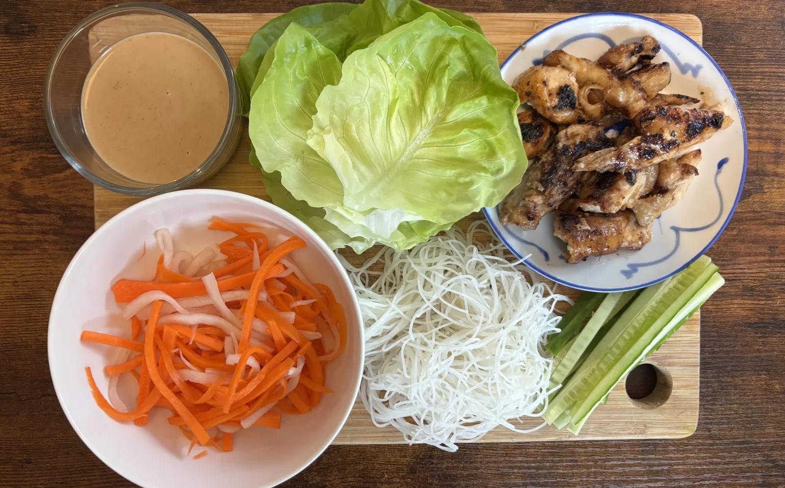 Ingredients for lettuce wraps