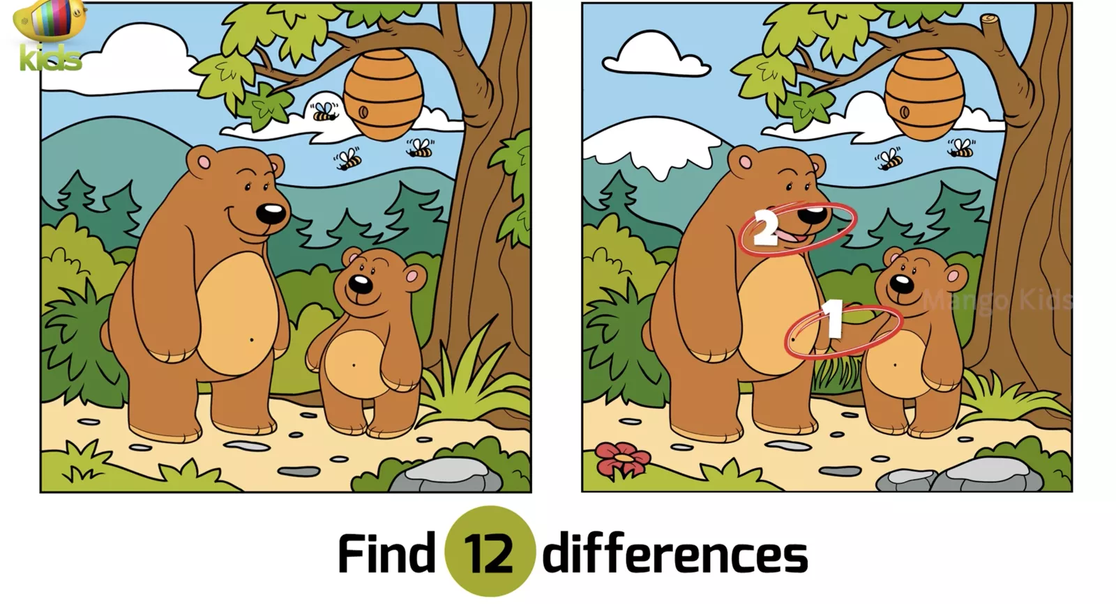 A kids Spot the Differences picture game.