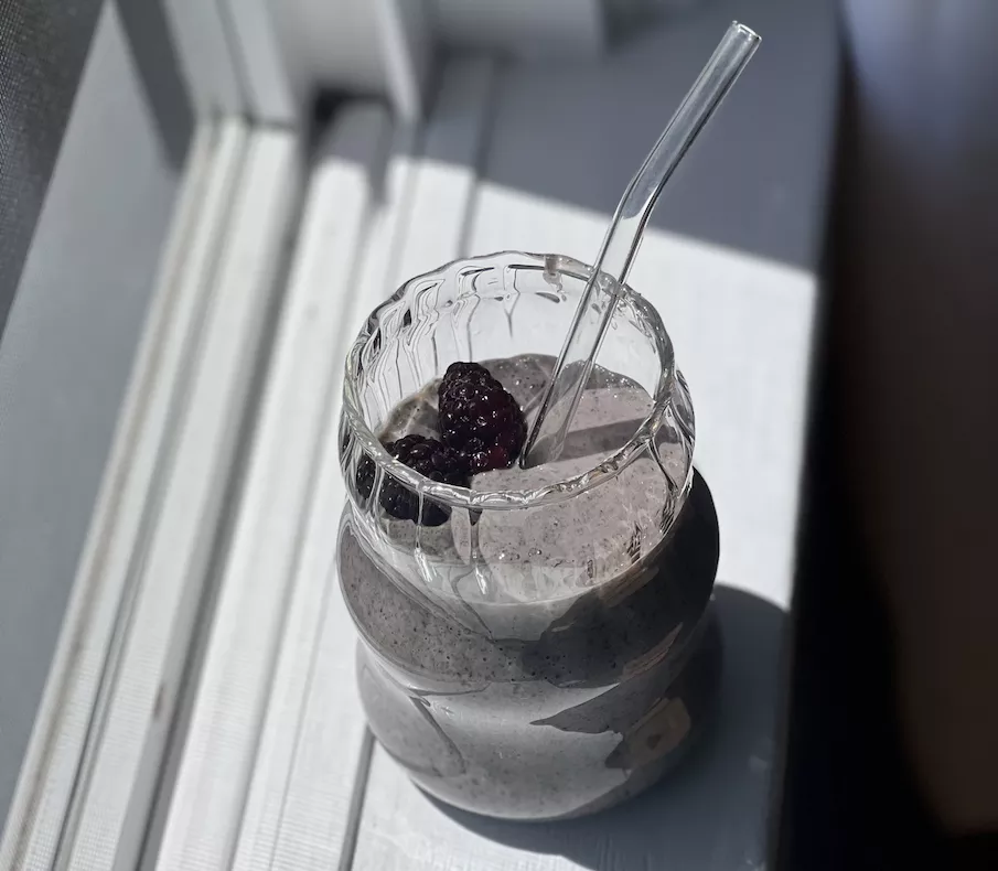 Berry smoothie in a glass